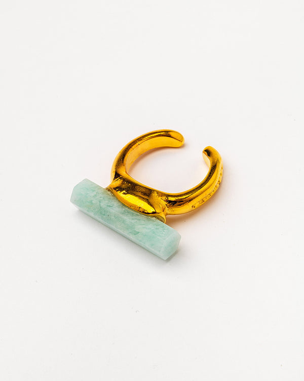 Ring with Amazonite - Handmade