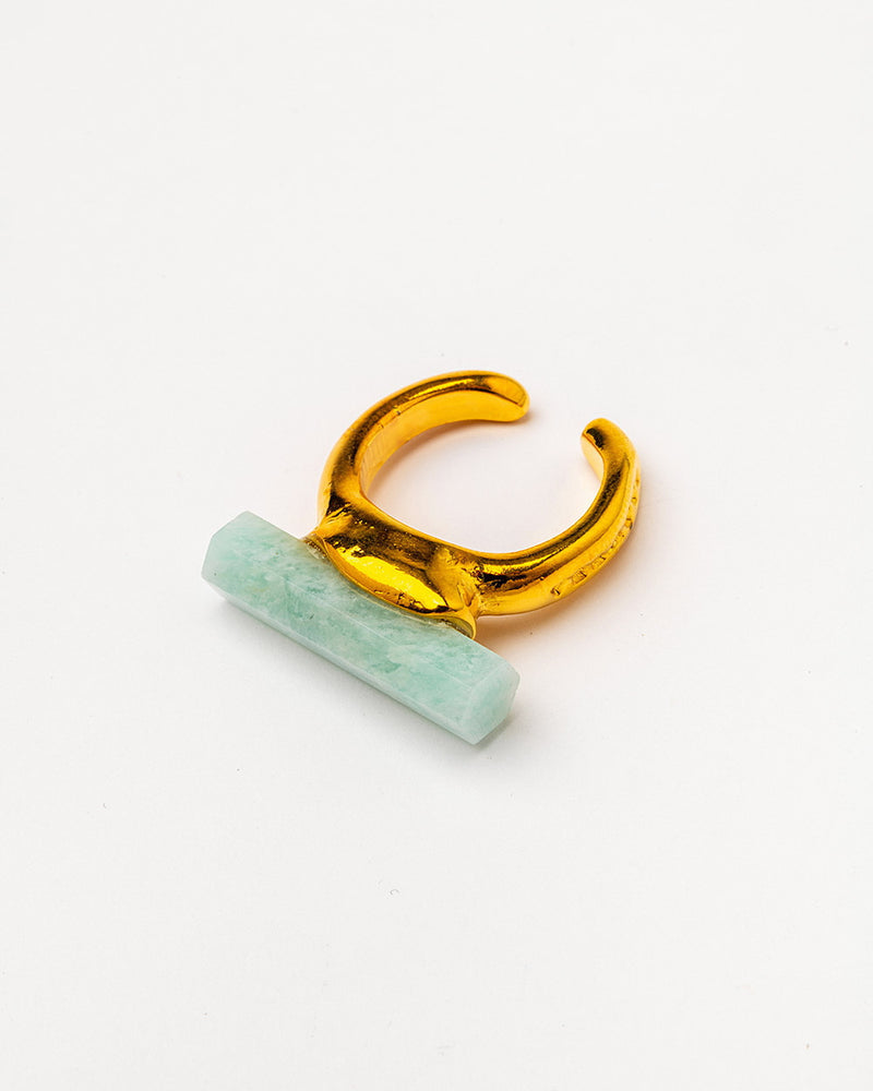 Ring with Amazonite - Handmade