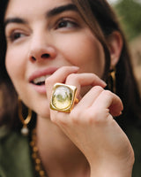 Ring Beth with Bohemian Crystal - Adjustable - Handmade