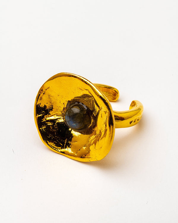 Ring with Labradorite - Handmade