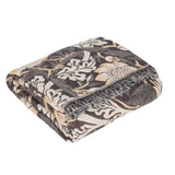 Throw - Strawberry Thief Jacquard Throw, Biscuit