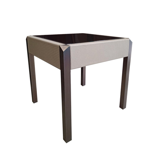 Trussardi Casa: BAND C. Table with Glass Top 45x45