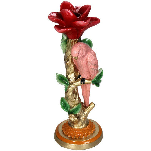Candleholder - Pink Parrot