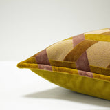 Cushion - Velvet Jacquard, Ochre/Blush