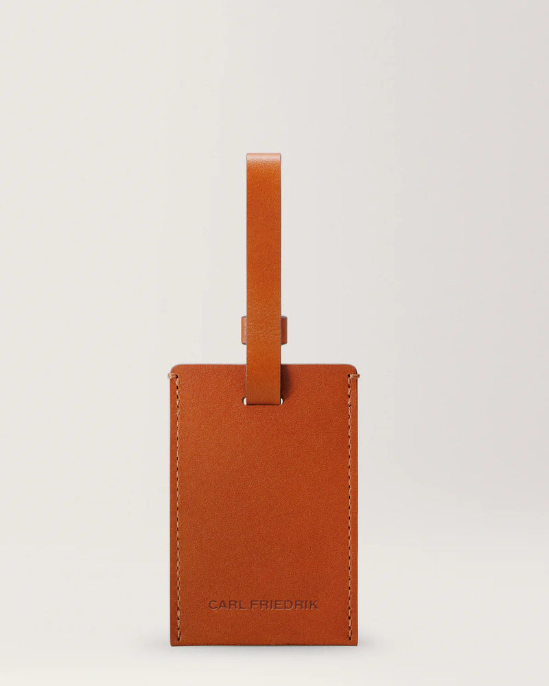 Luggage Tag - leather cognac Carl Friedrik