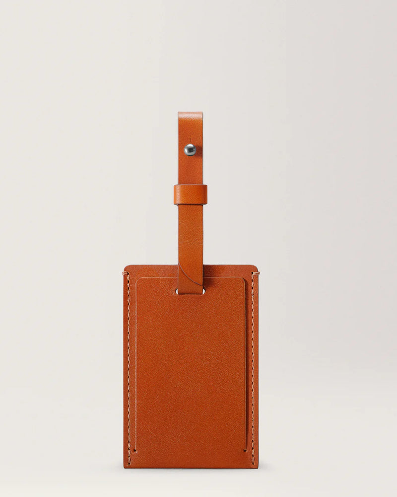 Luggage Tag - leather cognac Carl Friedrik