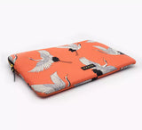 Laptop sleeve 13 "- Coral Cranes