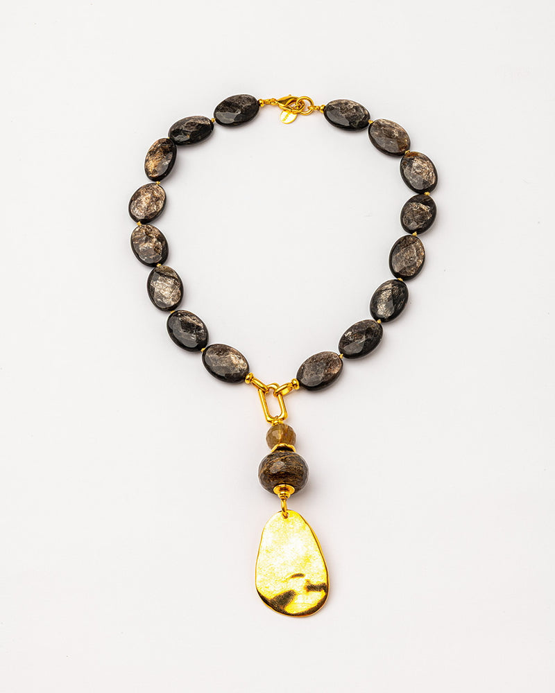 Necklace with Mica - Handmade