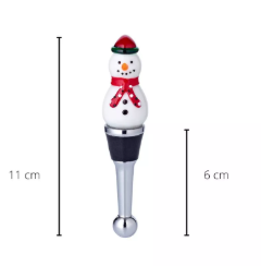 Bottle stopper snowman (height 11 cm), Murano glass