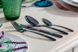 Cutlery in Steel with Black Finish (Set of 24)