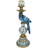 Candleholder - Blue Parrot - Polystone