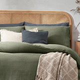 Duvet Cover Set - Chunky Waffle, Eucalyptus