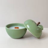 Candle in a Ceramic Apple - Salvia