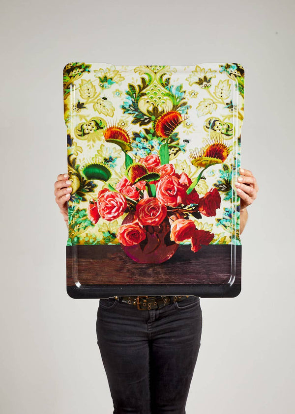 Tray Large, with Vase