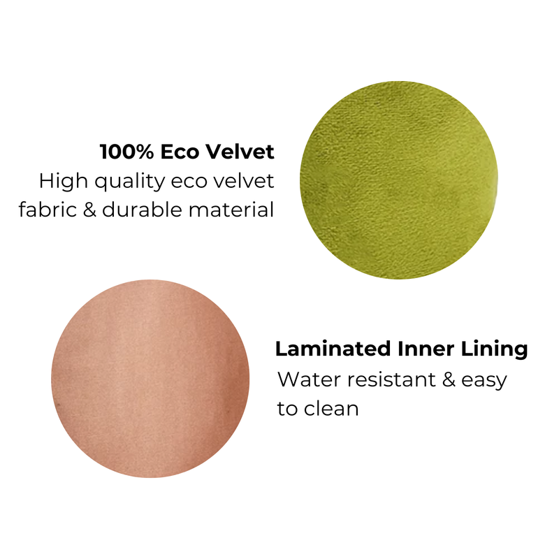 Cosmetics & Trinket Bag – Eco Velvet – Green S