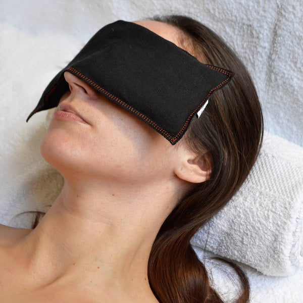 Eye Pillow with Flax Seeds/Lavender - Black