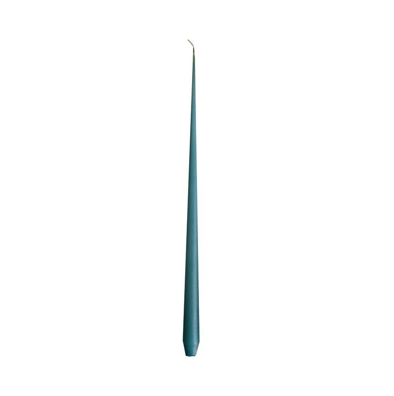 Candle; Taper Shaped in Blue Agave. 42cm
