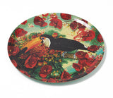 Round Birch Veneer Tray with a Toucan