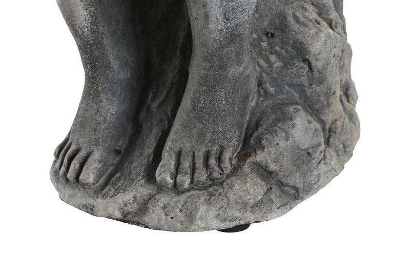 Gray Cement Thinker Sculpture