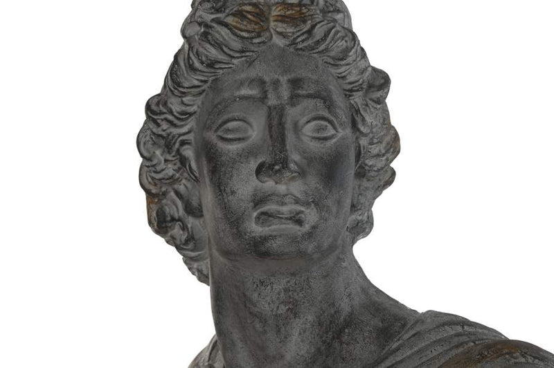 Decorative Bust in Gray Fibreglass