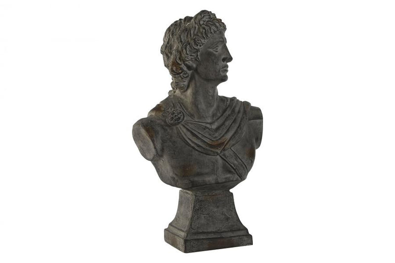 Decorative Bust in Gray Fibreglass