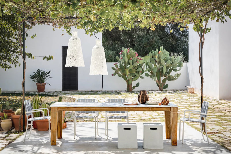 Inout Side White table by Gervasoni