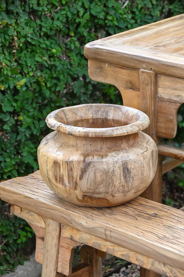 Pot in Teak Wood