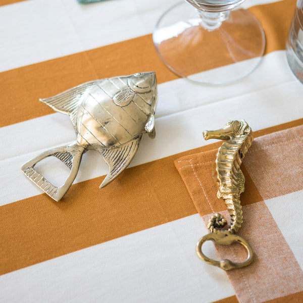 Bottle Opener in Brass - Seahorse