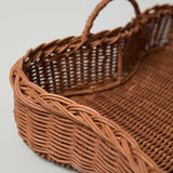 Rattan Scalloped Tray Large
