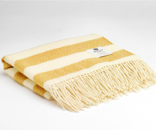 Blanket, Mini in Pure Wool - Playful Gold