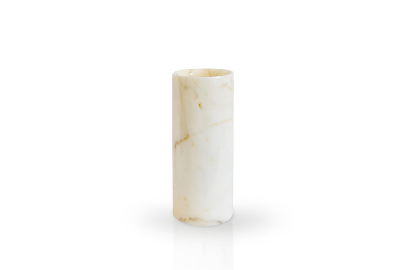 CYLINDRICAL VASE IN PAONAZZO MARBLE