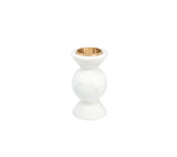 Short marble rounded candle holder