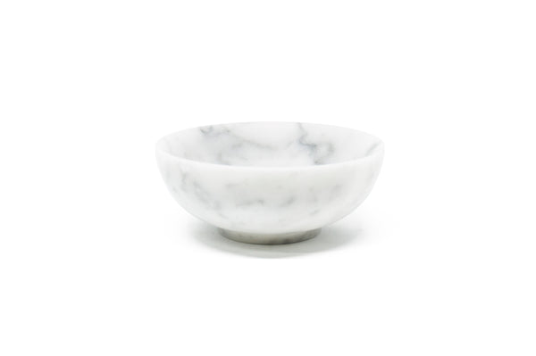 Bowl in Satin White Carrara Marble