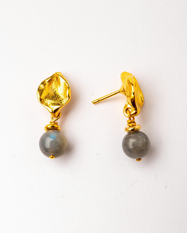 Earrings with Labradorite - Handmade