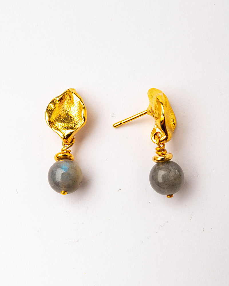 Earrings with Labradorite - Handmade