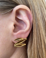 Earrings - Leafs Gold Plated Handmade