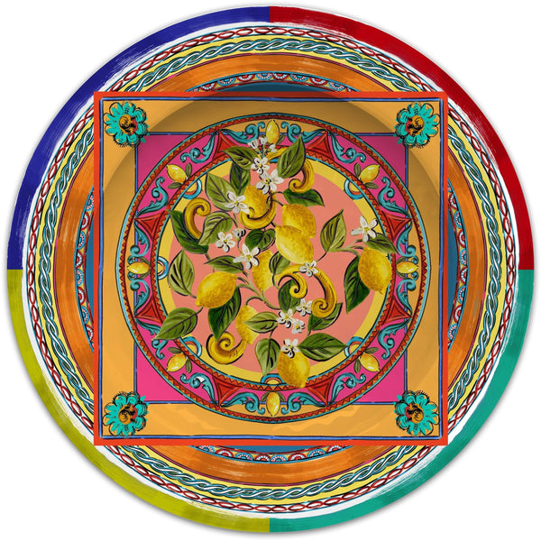 Dessert Plate in Melamine, Ortigia Collection