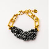 Links Bracelet With Hematite