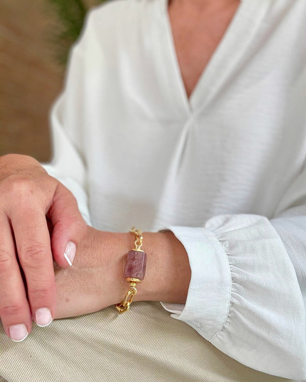 Bracelet with Muscovite - Handmade