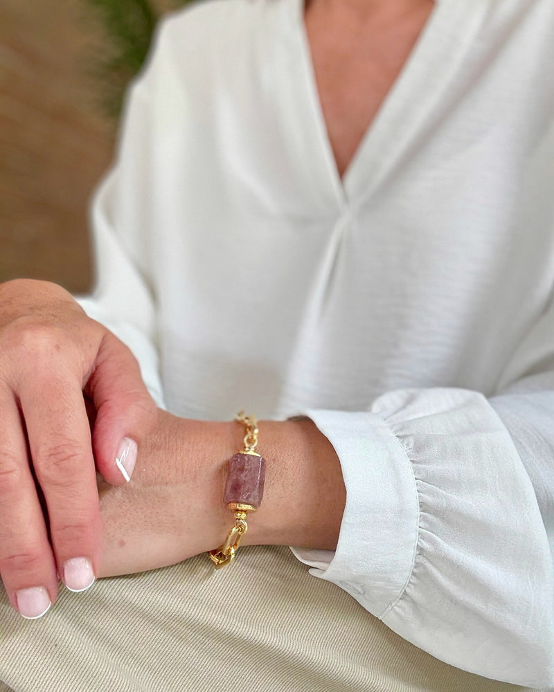 Bracelet with Muscovite - Handmade