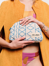 Pouch in White and Blue