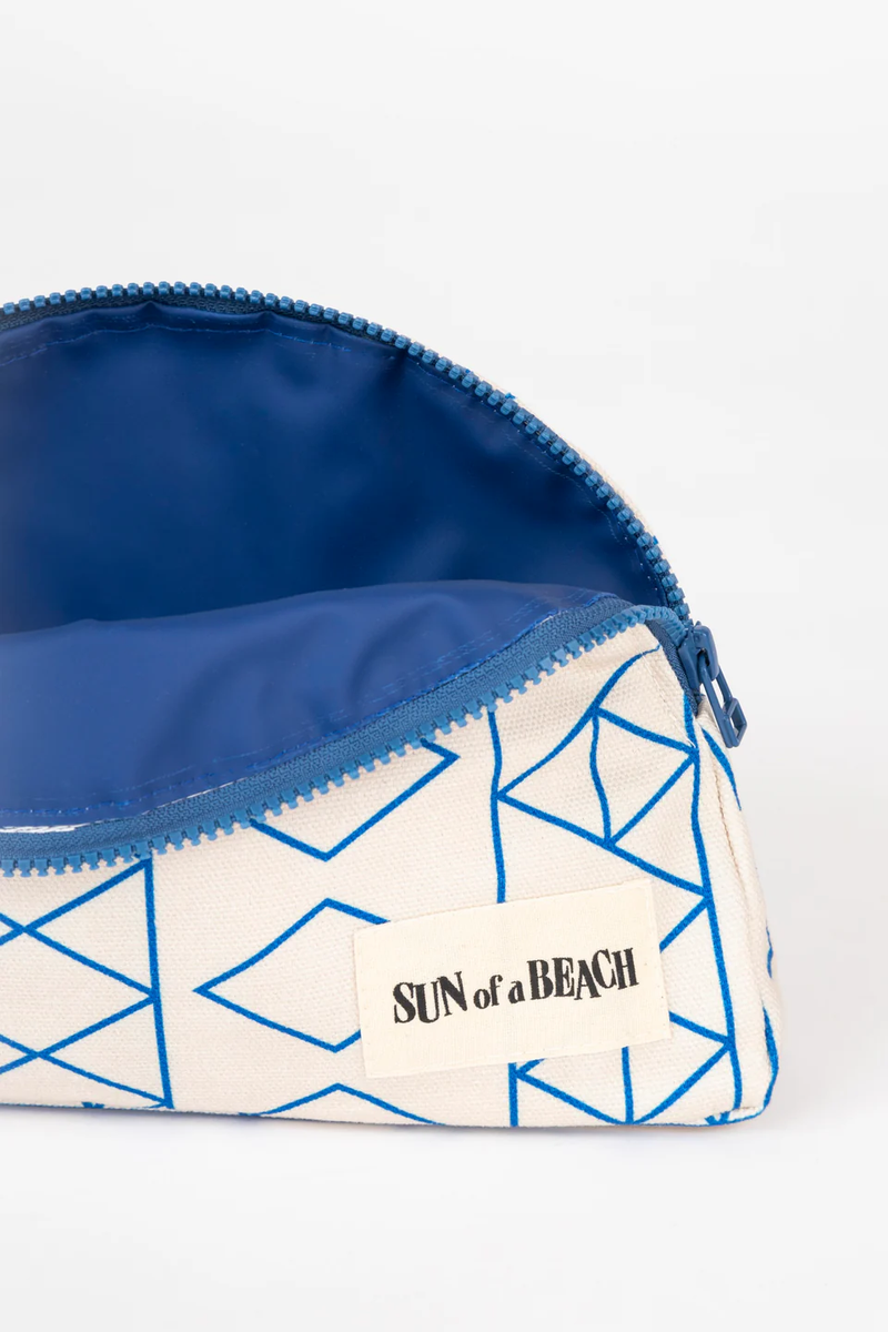 Pouch in White and Blue
