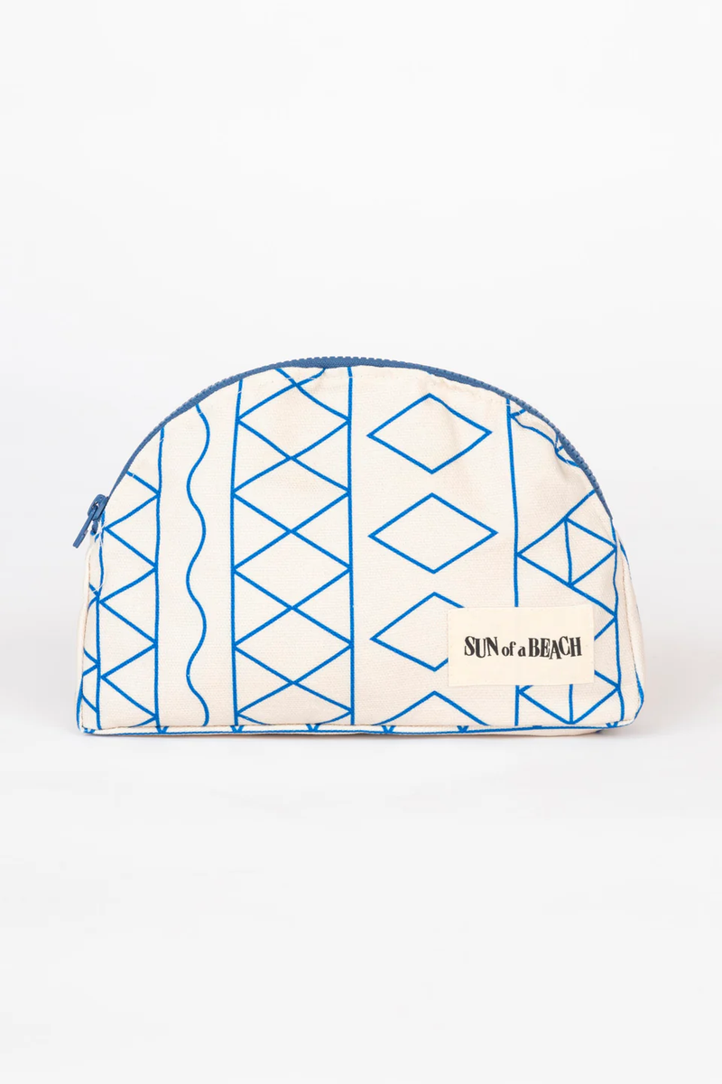 Pouch in White and Blue