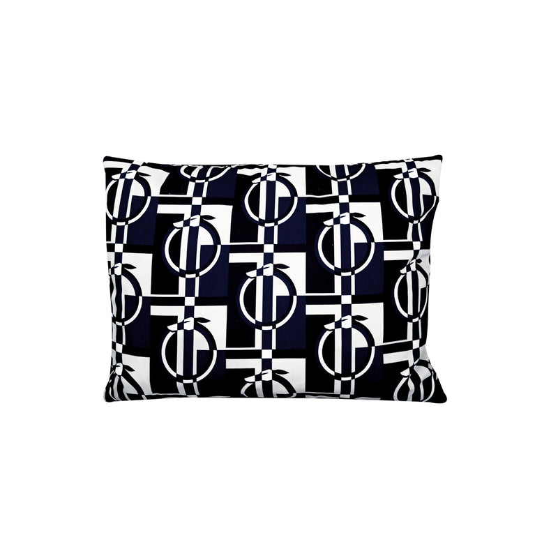 Trussardi Casa: Oroboro Cushion in  Black-Avio 40x30