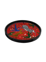 Round Tray, Jungle, Red - Ortigia