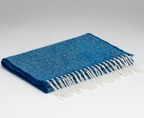 lambswool tweed scarf Ocean