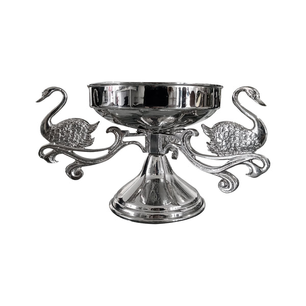 Vintage Collection; Chromed Swan Decorative Stand