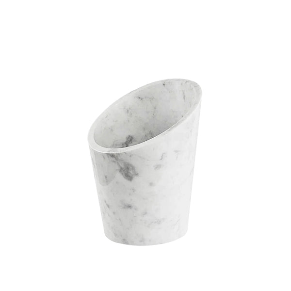 Ice Bucket in White Carrara Marble
