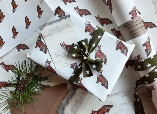Fox wrapping paper