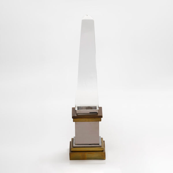 Vintage Collection; Obelisk in Brass and Methacrylic